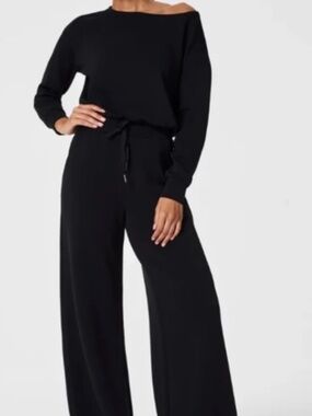 SPANX® AirEssentials Off-Shoulder Jumpsuit black small